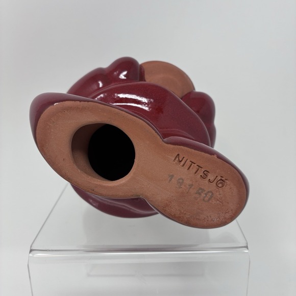 Nittsjo Swedish Pottery Red Tomte Gnome 19150 Garden Home Decor Christmas Elf - Picture 8 of 10